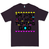 Plum i'm just out here trusting god Premium Tee - artisFamous