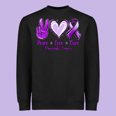 Pace Love Cure Pancreatic Cancer Heavyweight Sweatshirt Designed By Jasminsmagicworld