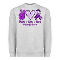 Heather Grey Pace Love Cure Pancreatic Cancer Heavyweight Sweatshirt - Jasminsmagicworld