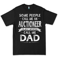 Black auctioneer dad father's day gifts father daddy men t shirt Premium Tee - artisFamous