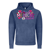 Vintage Denim Valentine Medical Assistant Vintage Hoodie - CowhideDigitalArt