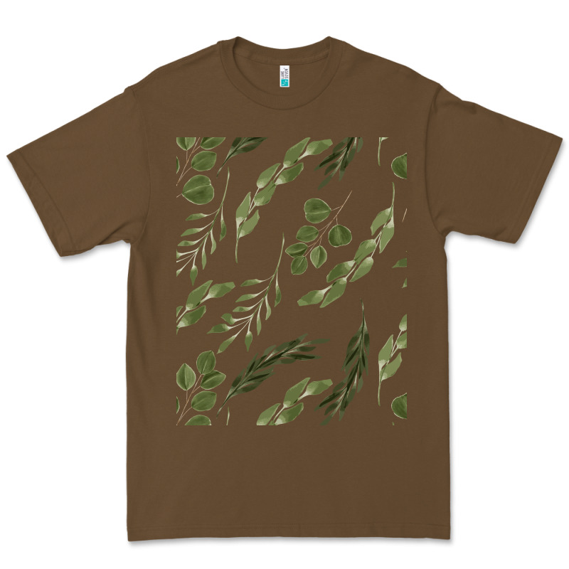 Watercolor Eucalyptus Pattern Premium Tee by artisFamous | Teevron