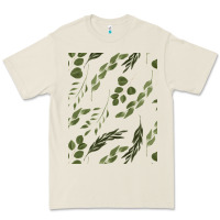 Bone Watercolor Eucalyptus Pattern Premium Tee - artisFamous