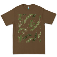 Cacao Watercolor Eucalyptus Pattern Premium Tee - artisFamous