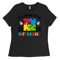 Black It's Okay To Be Different Ladies Tee - CowhideDigitalArt
