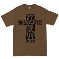 Cacao John 3:16 Bible Verse Cool Christian Church Shirts Christianity Premium Tee - artisFamous