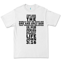 White John 3:16 Bible Verse Cool Christian Church Shirts Christianity Premium Tee - artisFamous