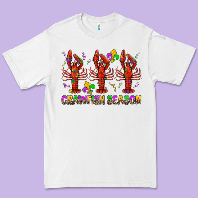 Crawfish Season Mardi Gras Premium Tee Designed By Bundleandbundleshop