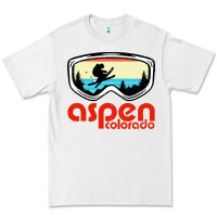 White aspen colorado ski mountain skiing retro vacation Premium Tee - artisFamous