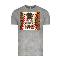Cloud Rock Baseball Mom Messy Bun Vintage Tee - CowhideDigitalArt