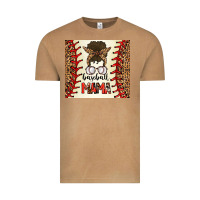 Vintage Camel Baseball Mom Messy Bun Vintage Tee - CowhideDigitalArt
