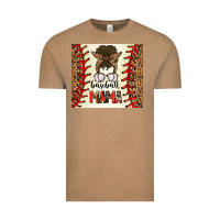 Vintage Coffee Baseball Mom Messy Bun Vintage Tee - CowhideDigitalArt