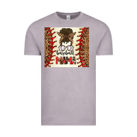 Vintage Zinc Baseball Mom Messy Bun Vintage Tee - CowhideDigitalArt