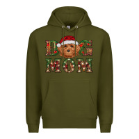 Army Green christmas  toy poodle dog mom Premium Hoodie - RanaPortraitStore