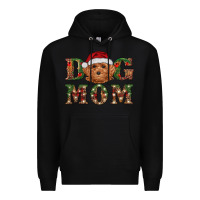Black christmas  toy poodle dog mom Premium Hoodie - RanaPortraitStore