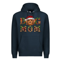 Navy christmas  toy poodle dog mom Premium Hoodie - RanaPortraitStore