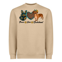Mushroom peace love dachshund Heavyweight Sweatshirt - RanaPortraitStore