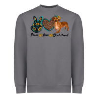 Storm peace love dachshund Heavyweight Sweatshirt - RanaPortraitStore