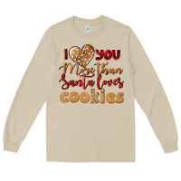 Mushroom i love you more than santa loves cookies Long Sleeve Tee - LillyAllenDesigns