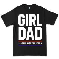 Black Girl Dad A True American Hero - Fathers Day Gift Premium Tee - artisFamous