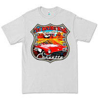 Dove Grey CLASSIC CARS ROUTE 66 Premium Tee - artisFamous