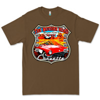 Cacao CLASSIC CARS ROUTE 66 Premium Tee - artisFamous