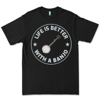 Black Banjo Bluegrass Music Traditional Musician Funny Gift Premium Tee - artisFamous