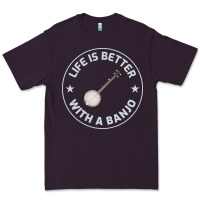 Plum Banjo Bluegrass Music Traditional Musician Funny Gift Premium Tee - artisFamous