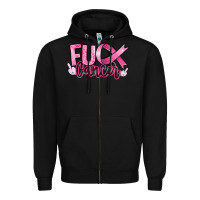 Black fuck breast cancer Zipper Hoodie - RanaPortraitStore