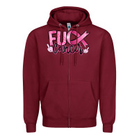 Burgundy fuck breast cancer Zipper Hoodie - RanaPortraitStore