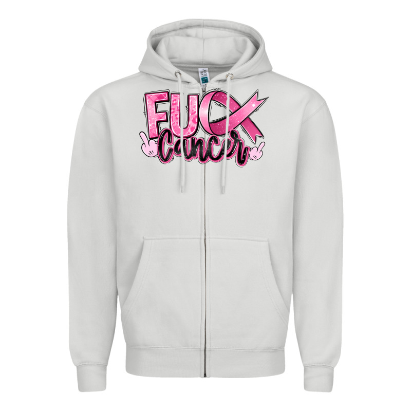 Fuck Breast Cancer Zipper Hoodie by RanaPortraitStore | Teevron