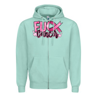 Seafoam fuck breast cancer Zipper Hoodie - RanaPortraitStore