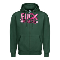 Sports Green fuck breast cancer Zipper Hoodie - RanaPortraitStore