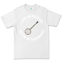 White Banjo Bluegrass Music Traditional Musician Funny Gift Premium Tee - artisFamous