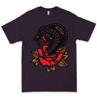 Plum the king cobra snake and rose Premium Tee - artisFamous