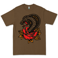 Cacao the king cobra snake and rose Premium Tee - artisFamous
