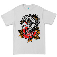The King Cobra Snake And Rose Premium Tee | Teevron