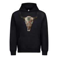 Black Leopard Bull Skull Urban Hoodie - Jasminsmagicworld