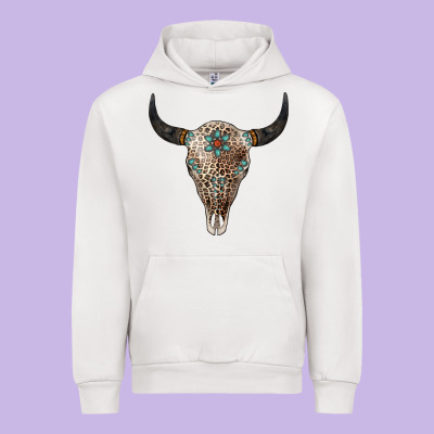 Leopard Bull Skull Urban Hoodie Designed By Jasminsmagicworld