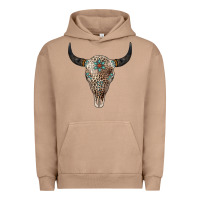 Pigment Burro Leopard Bull Skull Urban Hoodie - Jasminsmagicworld