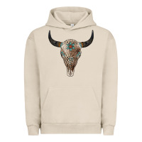 Pigment French Oak Leopard Bull Skull Urban Hoodie - Jasminsmagicworld