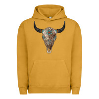 Pigment Peanut Butter Leopard Bull Skull Urban Hoodie - Jasminsmagicworld