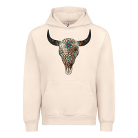 Sandshell Leopard Bull Skull Urban Hoodie - Jasminsmagicworld