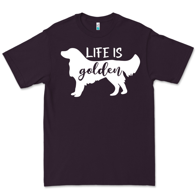 Golden Retriever - Life Is Golden White Premium Tee by artisFamous | Teevron
