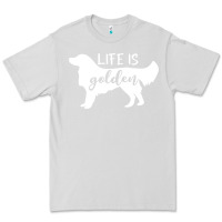 Dove Grey golden retriever - life is golden white Premium Tee - artisFamous