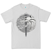 Dove Grey Witcher Wolf Premium Tee - artisFamous