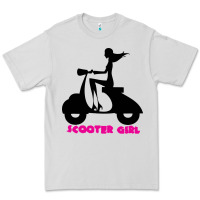 Dove Grey scooter girl Premium Tee - artisFamous