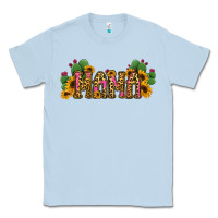 Dusty Blue Cactus Leopard Sunflower Mama and Mini Set Classic Tee - Jasminsmagicworld