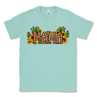 Seafoam Cactus Leopard Sunflower Mama and Mini Set Classic Tee - Jasminsmagicworld