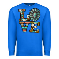 True Royal turquoise serape love Premium Sweatshirt - Jasminsmagicworld